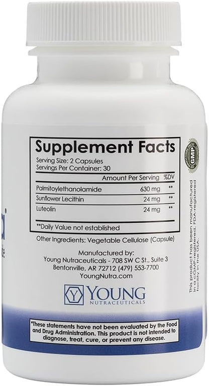 Mirica® - Pea (Palmitoylethanolamide) and Luteolin - Immune & Nervous System Support Supplement - 60 ct