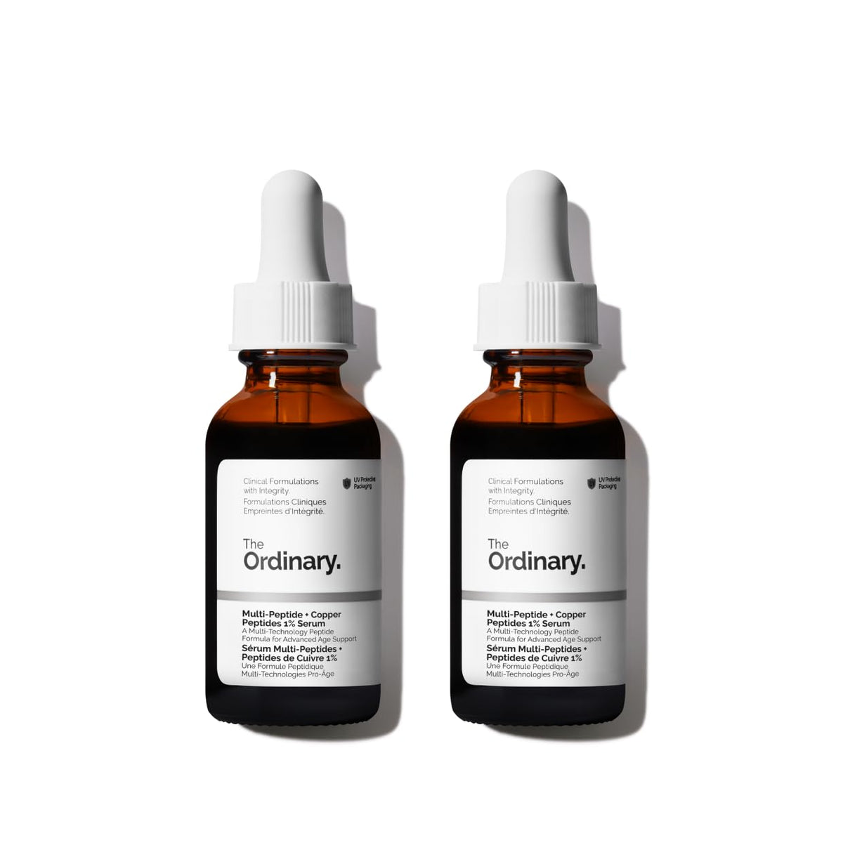 Suplement ​The Ordinary Multi-Peptide + Copper Peptides 1%, Anti-Aging Serum for Fine Lines and Skin Elasticity, 1 Fl Oz (Pack of 2) - VelvetGlow USA