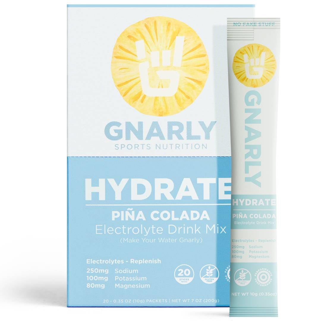 Gnarly Nutrition Hydrate Electrolyte Powder – Orange Pineapple Exercise Hydration Drink Mix – NSF Sport Certified – Electrolyte Solution, Performance & Recovery – Orange Pineapple, 14.10 oz