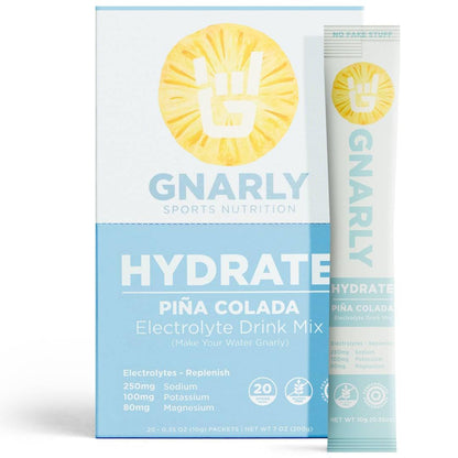 Gnarly Nutrition Hydrate Electrolyte Powder – Orange Pineapple Exercise Hydration Drink Mix – NSF Sport Certified – Electrolyte Solution, Performance & Recovery – Orange Pineapple, 14.10 oz