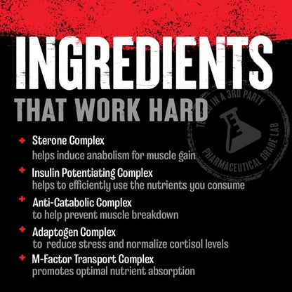 Animal M-Stak - Muscle Builder and Anabolic Mass Gainer Supplement for Bodybuilding - Lean Muscle Growth, Amino Complex and Pre Workout Energy, 21 Packs AnimalBuy Supplements Australia