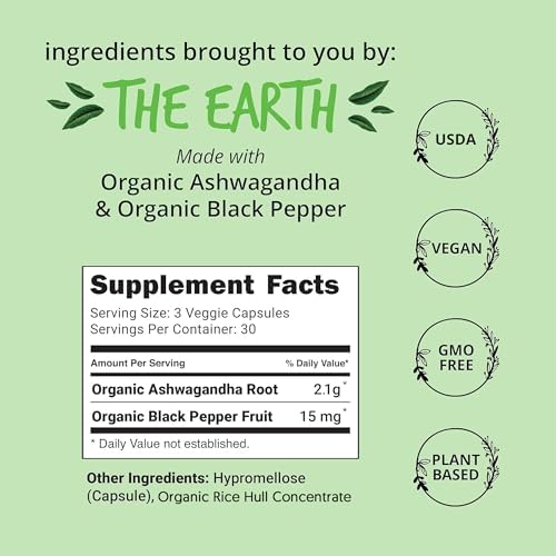 Happy Healthy Hippie PeriPeace Supplements for Women & Organic Ashwagandha Capsules