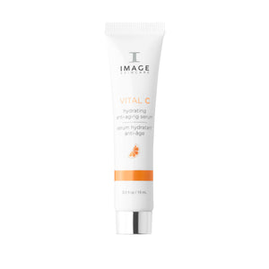 Suplement ​IMAGE Skincare, VITAL C Hydrating Anti-Aging Serum, with Potent Vitamin C to Brighten, Tone and Smooth Appearance of Wrinkles, Sample Size 0.5 fl oz - VelvetGlow USA