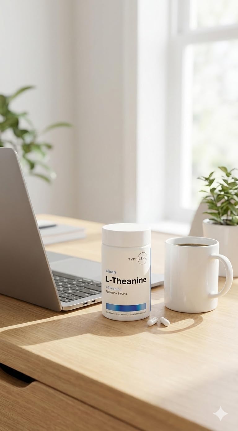 Type Zero L-Theanine (200mg) 200 Capsules, Clean L-Theanine Supplement | Keto, GMO-Free