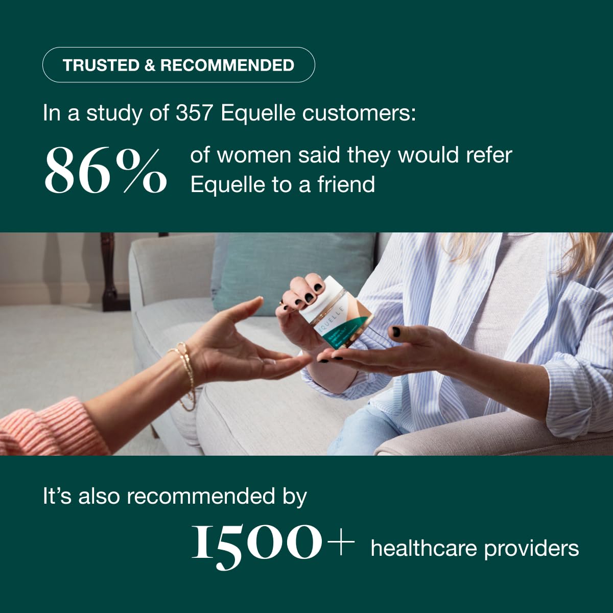 EQUELLE Multi-Symptom Perimenopause & Menopause Relief Relief from Hot Flashes, Muscle Aches & Supports More Sleep. Hormone-Free, Plant-Based S-Equol – 1 Month Supply (60 Tablets)