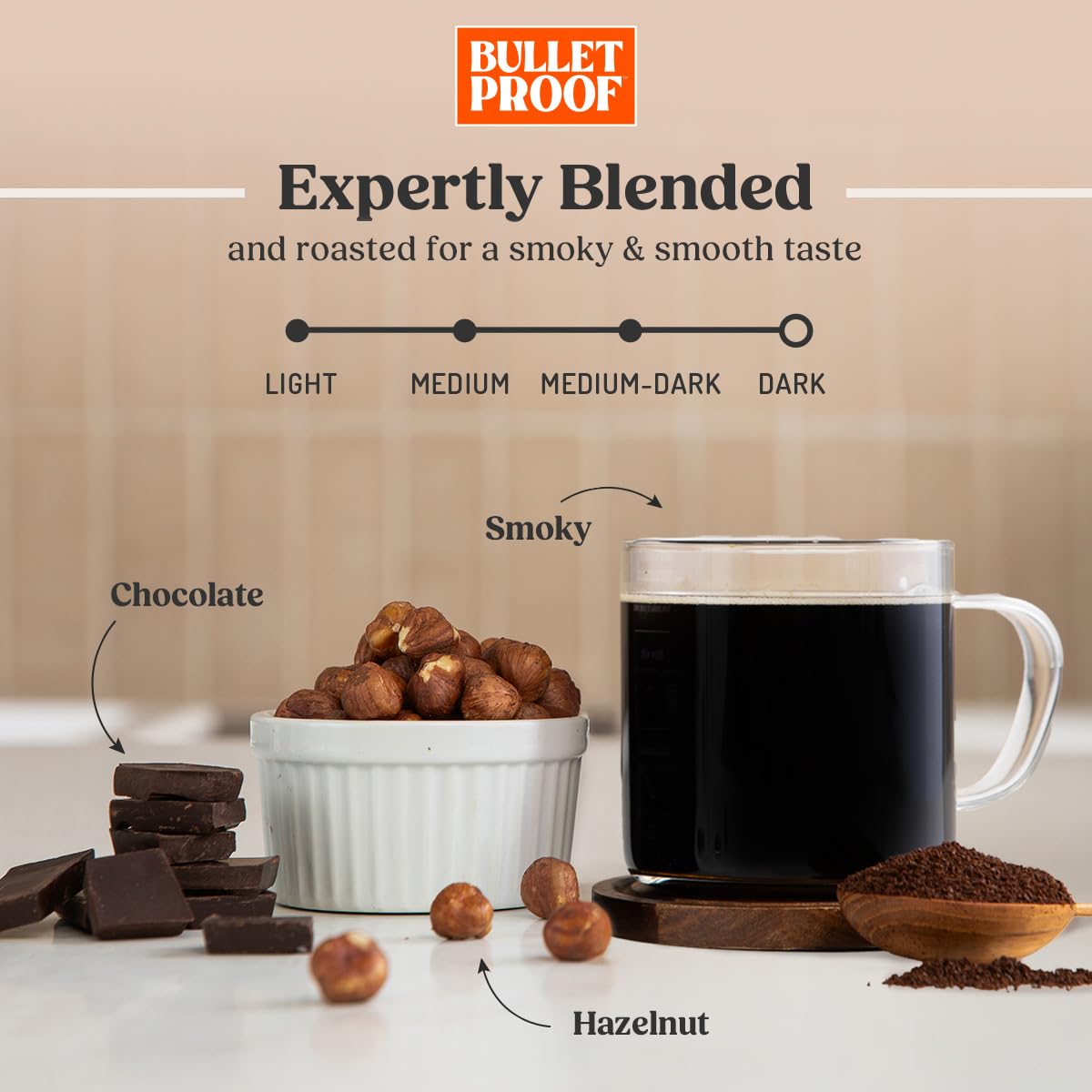 Bulletproof Original Medium-Roast Single-Serve Coffee Pods, 24 Count, 100% Arabica Beans, Clean Coffee Tested for Toxins