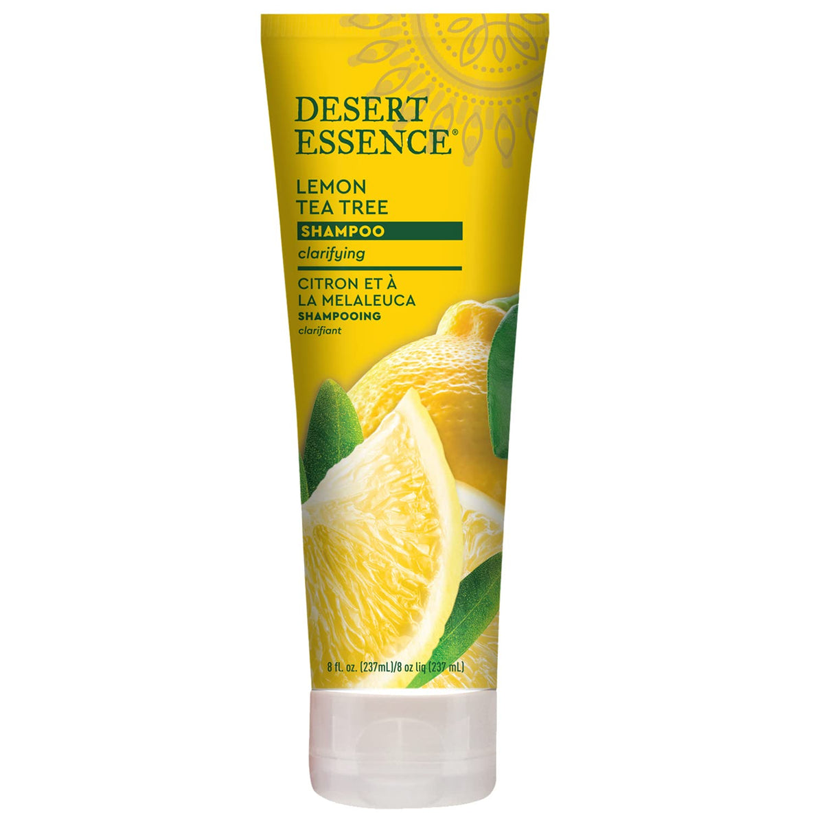 Desert Essence Lemon Tea Tree Clarifying Shampoo for Oily Hair, 8 fl oz