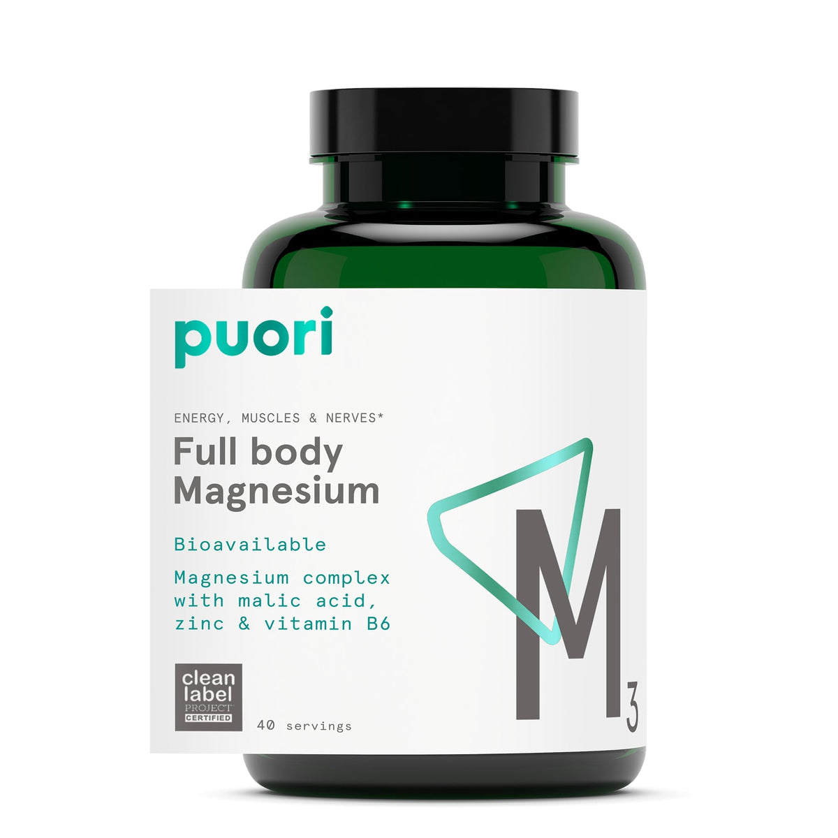 Suplement ​Puori Magnesium Complex Supplement - High Absorption Magnesium Taurinate & Gluconate, Zinc, Vitamin B6 & Malic Acid for Sleep Support, Immune & Bone Health & Muscle Recovery - 120 Vegan Capsules - VelvetGlow USA