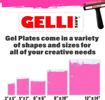 Gelli Arts Gel Printing Plate - 8" X 10" Gel Plate, Reusable Gel Printing Plate, Printmaking Gelli Plate for Art, Clear Gel Monoprinting Plate, Gel Plate Printing for Arts and Crafts