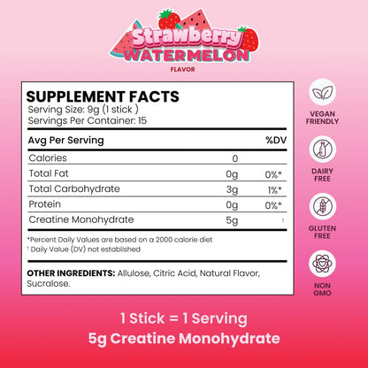 EHP Labs OxyShred Creatine Monohydrate Fizz Sticks, Cherry Slushie, 15 Pack | 5g Micronized Creatine Per Stick. No Water Needed, Zero Sugar, Vegan & Gluten Free. Single Serve On The Go.