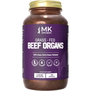 MK Supplements Grass-Fed Beef Organs Capsules | 5 Organs in Nature-Identical Ratios | B12, Copper & Heme Iron | Regeneratively Raised | 150 Capsules MK SupplementsBuy Supplements Australia