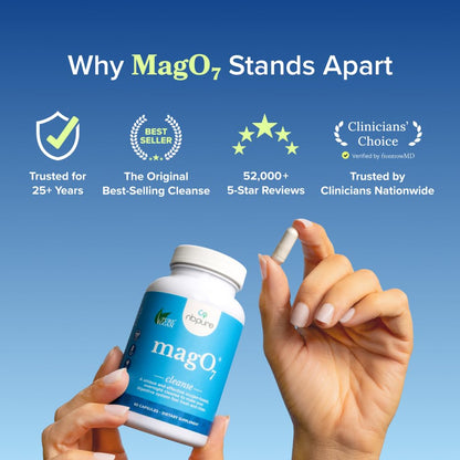 nbpure MagO7 - Natural Colon Cleanse & Detox | Occasional Constipation Relief, Stool Softening, & Bloating Support for Men & Women