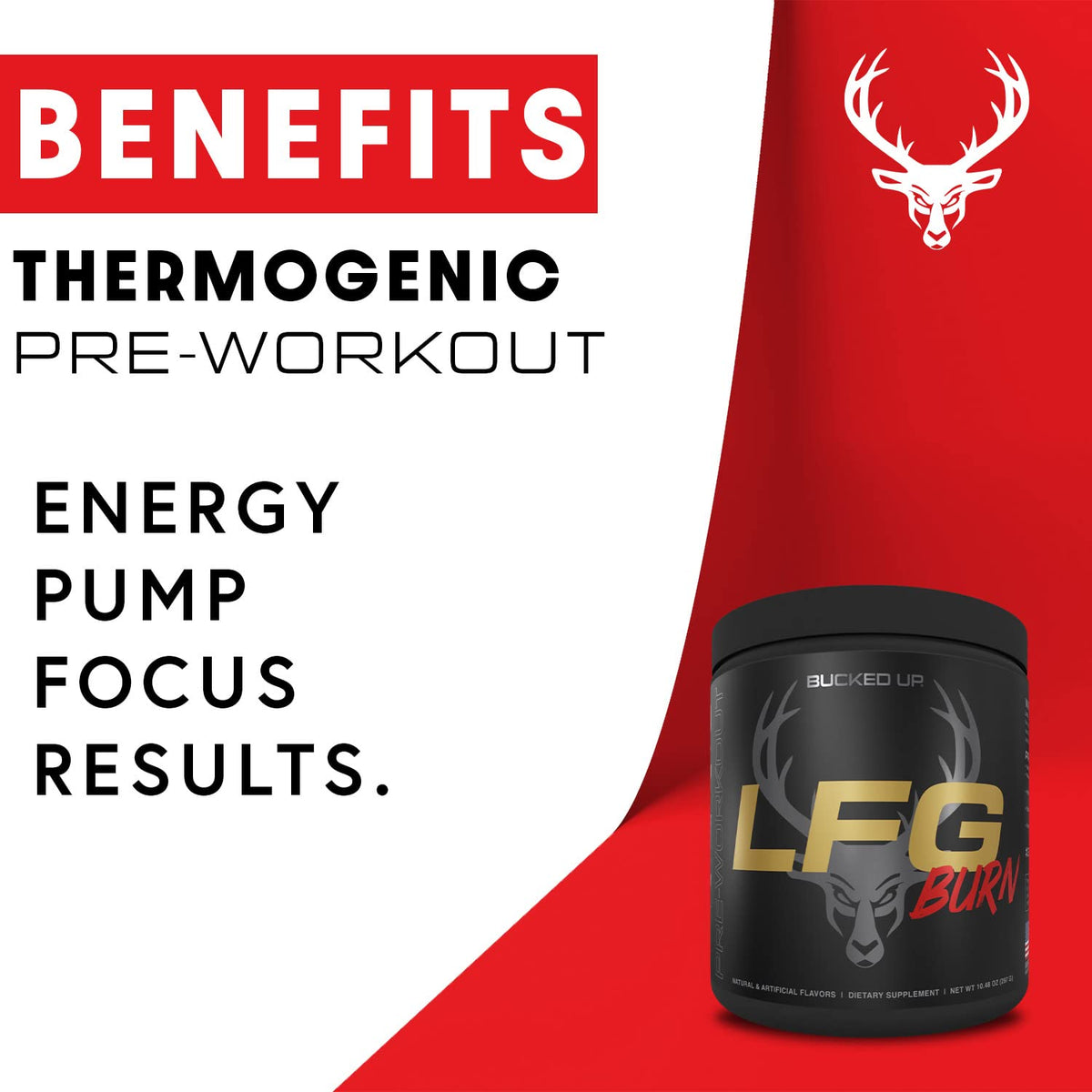 Bucked Up LFG Pre Workout - Supplement Powder for Energy, Pump, Endurance and Burn (30 Servings) (Berry)