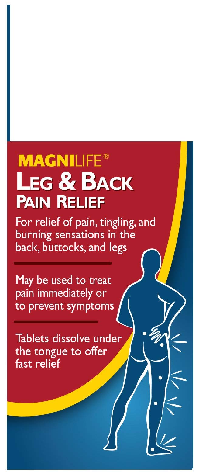 MagniLife Leg & Back Pain Relief Tablets,125 Ct, Fast-Acting Pain Relief Naturally Soothes Burning, Tingling & Stabbing Aches, Symptomatic or Preventative, Non-Habit Forming Quick-Dissolve Tablets MagniLife buy supplements Au