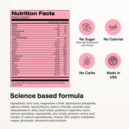 KEY NUTRIENTS Electrolytes Powder Bundle, Pink Lemonade 90 Servings + Electrolyte Powder Packets Variety Pack 10 Count, Sugar Free Hydration Drink Mix with Vitamins & Minerals, No Calories