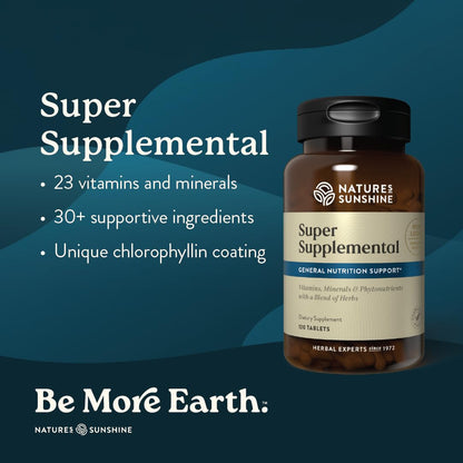 Nature's Sunshine Super Supplemental: Complete Multivitamin with Minerals, Antioxidants & More for Nutritional Gaps, Overall Health, Immune & Energy Support. 120 Tabs Nature's Sunshine buy supplements Au