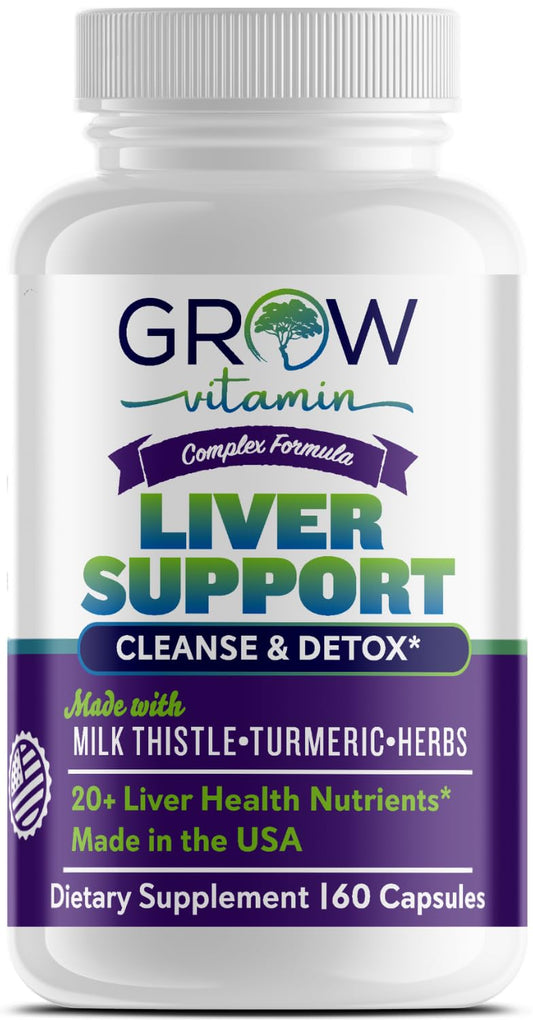 grow vitamin Liver Cleanse Detox Capsules w/Unique Blend of Milk Thistle, Artichoke & Dandelion Extract - Liver Supplement Includes