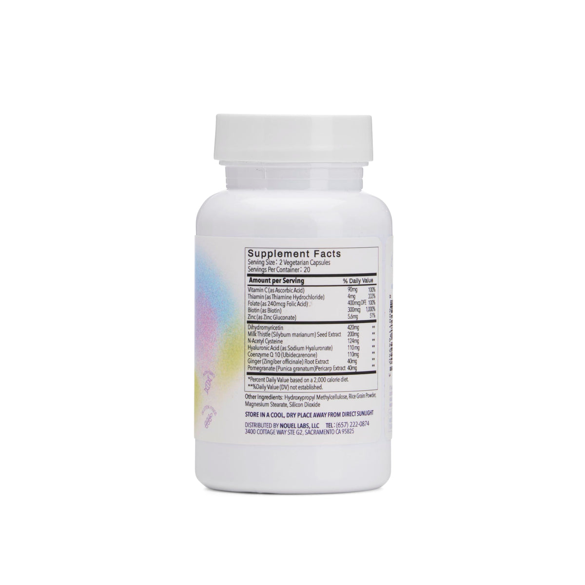 Suplement ​Nouel | Skin + Liver + Immunity Support | Recovery Supplement for Drinking | Milk Thistle, NAC, Hyaluronic Acid, CoQ10, Biotin, VelvetGlow USA