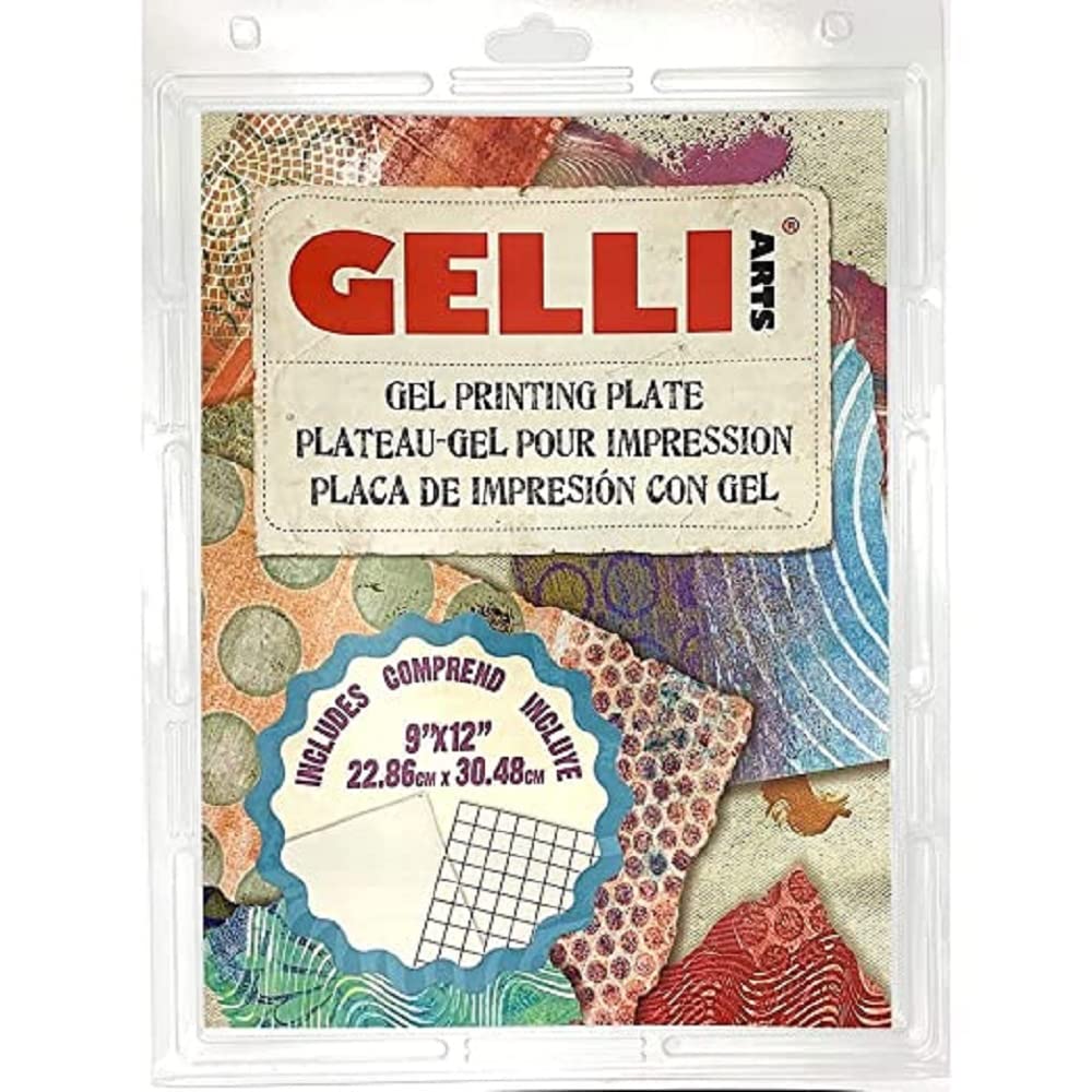 Gelli Arts Gel Printing Plate - 8" X 10" Gel Plate, Reusable Gel Printing Plate, Printmaking Gelli Plate for Art, Clear Gel Monoprinting Plate, Gel Plate Printing for Arts and Crafts
