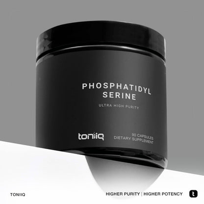 Toniiq Phosphatidylserine - 400mg Formula - World’s First 50% Purity - Highest Purity in the US - Soy Free Phosphatidylserine Supplement