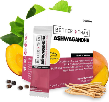 Noobru Better Than Ashwagandha - Reclaim Your Youthful Energy and Calm: Experience The Game-Changing Benefits of Better Than Ashwagandha - 20 sachets