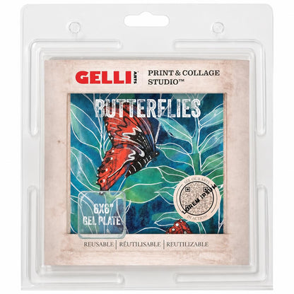 Gelli Arts Gel Printing Plate – Reusable Gel Printing Plate, Printmaking Supplies, Monoprinting at Home, Arts and Crafts – Easy Cleaning & Storage – Made in the USA – 6" x 6" – Blush Bloom