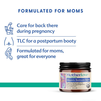 Motherlove Mom's Bottom Balm (1 oz) Organic Herbal Salve w/Witch Hazel for Bottoms During Pregnancy & Postpartum —Non-GMO Ointment MotherloveBuy Supplements Australia