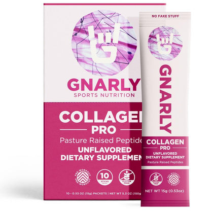 Gnarly Nutrition Collagen Peptides – Gnarly Collagen Pro with Vitamin C, Zinc & Copper – NSF Sport Certified, Protein Synthesis Vitamin Powder – Unflavored, 16.05 oz (30 Servings)
