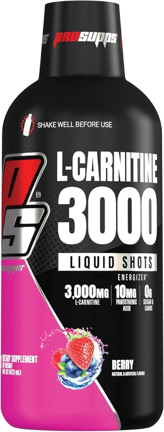 ProSupps L-Carnitine 3000 Stimulant Free Liquid Shots (Berry) Dr. Jekyll Signature Intense Focus, Energy & Pumps Pre-Workout Powder (Strawberry) Bundle