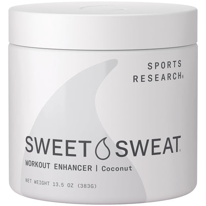 Sports Research Sweet Sweat Coconut Workout Enhancer Gel - Maximize Your Exercise & Sweat Faster - 13.5oz Jar Sports Research buy supplements Au