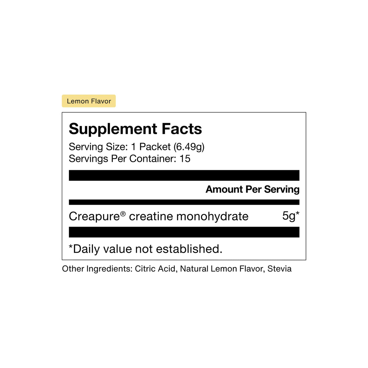 Suplement ​Momentous Creatine Lemon Monohydrate Powder - Creatine Powder - Supports Strength, Lean Muscle, & Recovery for Men & Women - NSF Certified for Sport - 6.49 g per Serving - 15 Servings - VelvetGlow USA