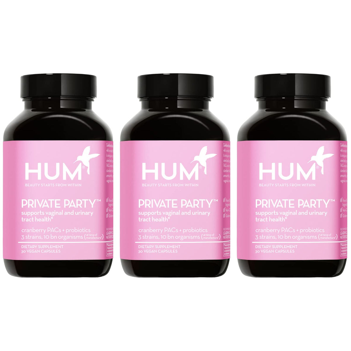 HUM Private Party Vaginal Probiotic, pH Balance & Urinary Health, 30 Count