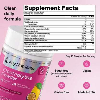 KEY NUTRIENTS Multivitamin Electrolyte Packets, No Sugar Variety Pack, 10Ct