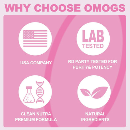 OMOGS Hydrolyzed Collagen Peptide Powder with Prebiotics, Vitamin C & Cranberry Extract，Support Hair, Skin, Nails, Bones, Digestive & Urinary Tract Health, Easy Dissolve, Non-GMO, for Women & Men.