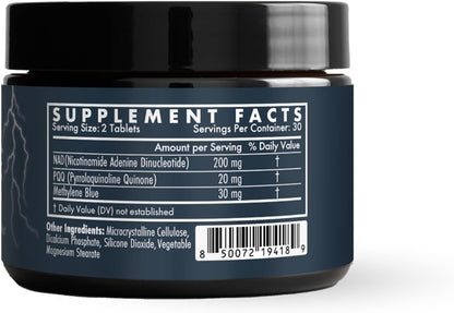 Recharge - Energy & Cognitive Supplement, Methylene Blue, NAD & PQQ, 60ct