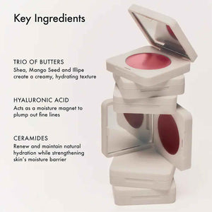 Summer Fridays Blush Butter Balm - Skincare-Infused Hydrating Cream Blush with Hyaluronic Acid, Ceramides, & Shea Butter for a Dewy Flush of Color - Cheek and Lip Tint - Berry Spritz (0.14 Oz)