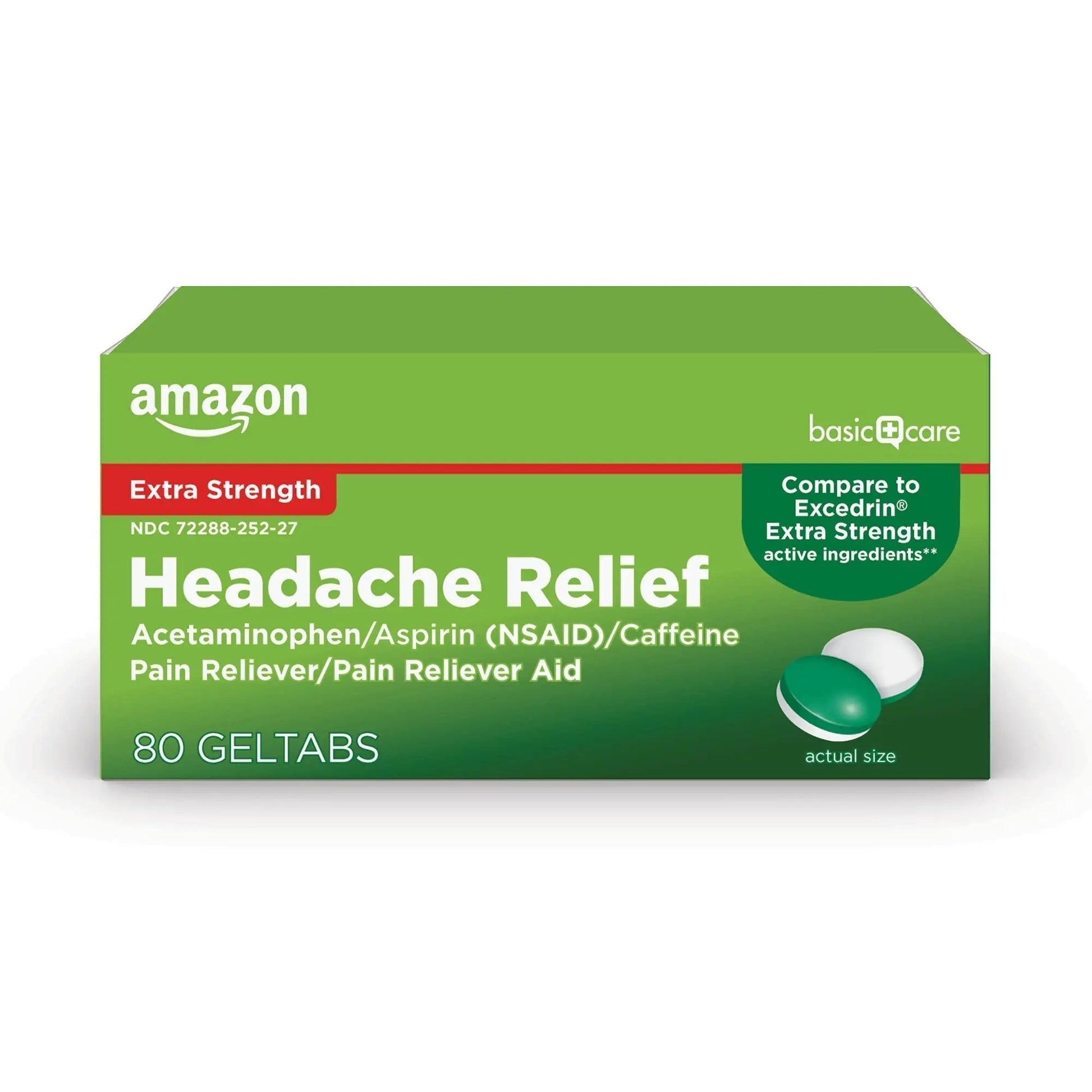Amazon Basic Care Extra Strength Headache Relief Geltabs, Pain Reliever for Arthritis, Menstrual Pain and Cramps, 80 Count Amazon Basic CareBuy Supplements Australia