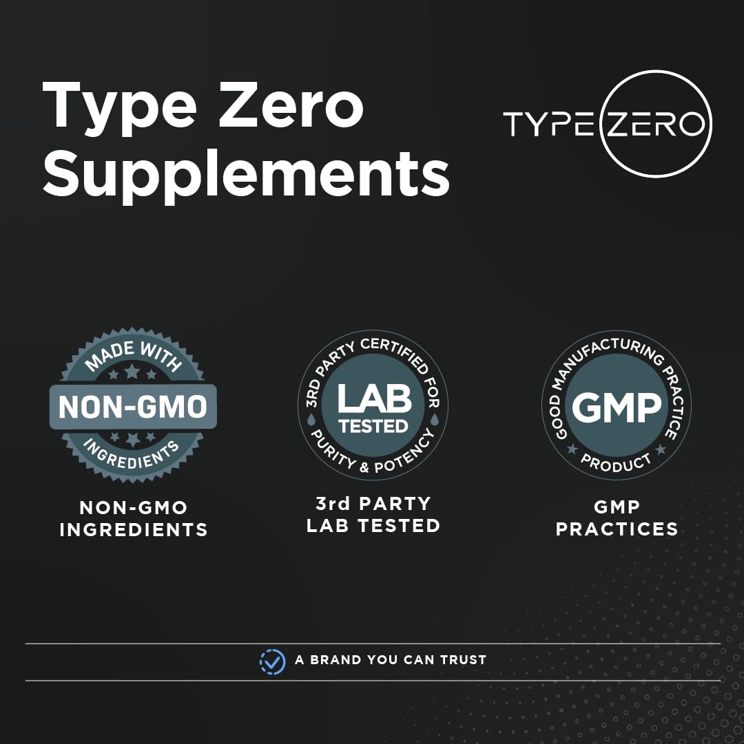 Type Zero Creatine Monohydrate Powder (Unflavored) 500 Grams, Micronized | 5000mg Per Serving, Zero Sugar, Keto Friendly & Gluten-Free, 100 Servings