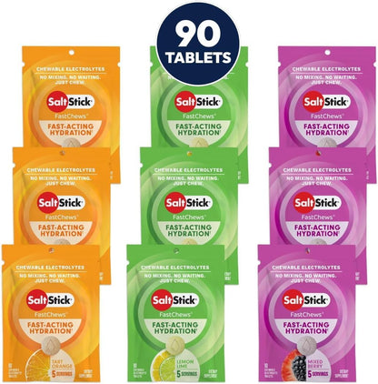 SaltStick Electrolyte FastChews Best Sellers Variety Pack - 90 Tablets