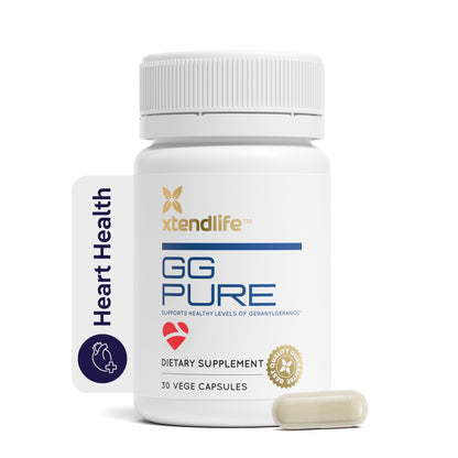 Xtendlife GG Pure Geranylgeraniol for CoQ10, Bone, Muscle & Heart Support - 150mg GG Gold from Annatto Seeds - Ideal for Statin Users - 2 Month Supply (Pack of 2)