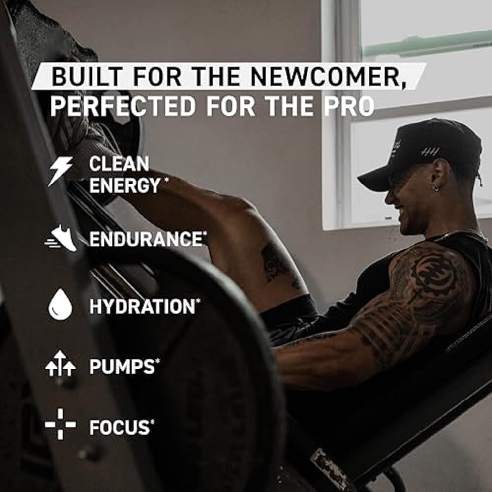 Kaged Pre Sport Pre Workout Powder Glacier Grape Creatine Monohydrate Micronized Powder Bundle, Energy & Muscle Recovery Supplement Pack, 20 Servings Pre-Workout + 100 Servings Creatin