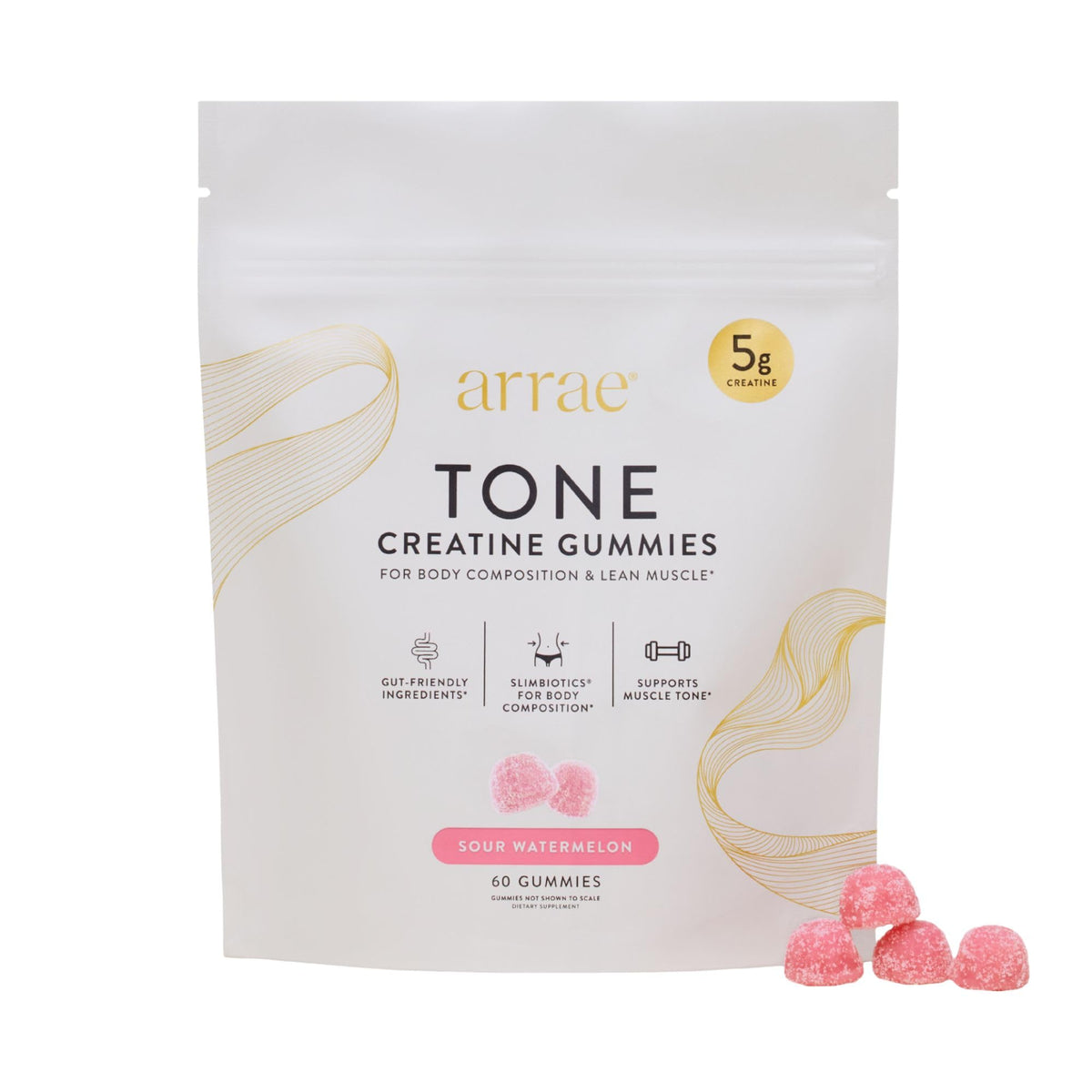 Creatine Gummies for Women, Muscle & Strength, No Bloat, Mixed Berry, 90 ct