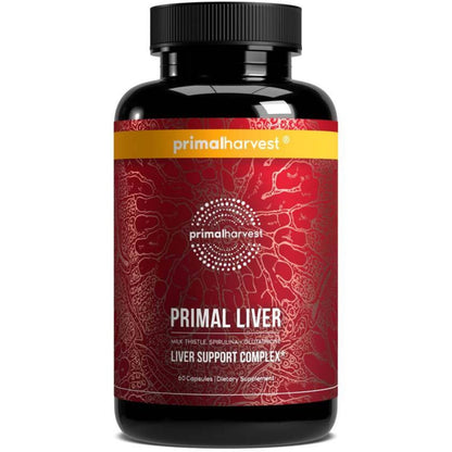 Primal Harvest Primal Liver Liver Supplement with, Alpha-Lipoic Acid, L-Cysteine HCL, L-Glutathione, Milk Thistle, and Spirulina