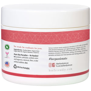 BeeFriendly Organic Vaginal Moisturizer, USDA Certified, Natural Vulva Cream For Dryness, Itching, Irritation, Redness, Chafing Of Vagina Due To Menopause & Thinning 2 oz BeeFriendly buy supplements Au