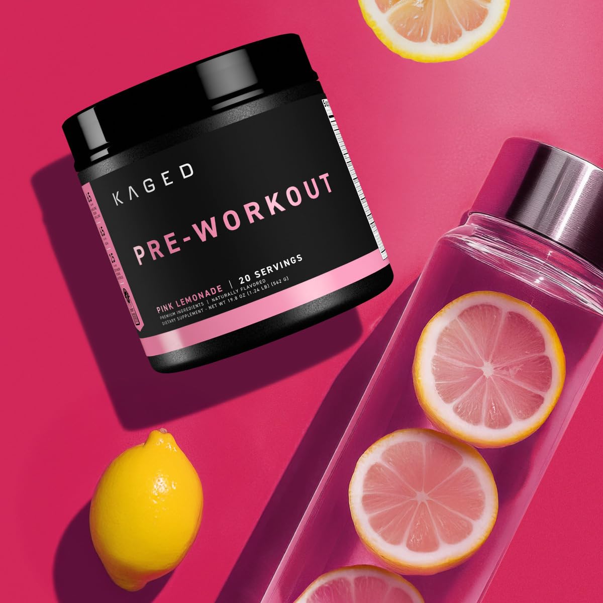 Kaged Original Pre Workout Powder | Fruit Punch | Pre-Workout with Creatine, Beta Alanine, L-Citrulline, BCAAs | 274 mg Caffeine | Pre Supplements for Men & Women | 20 Servings
