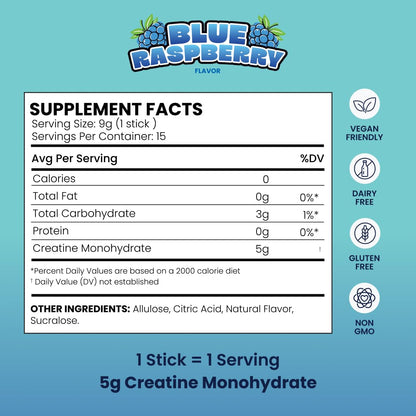 EHP Labs OxyShred Creatine Monohydrate Fizz Sticks, Cherry Slushie, 15 Pack | 5g Micronized Creatine Per Stick. No Water Needed, Zero Sugar, Vegan & Gluten Free. Single Serve On The Go.