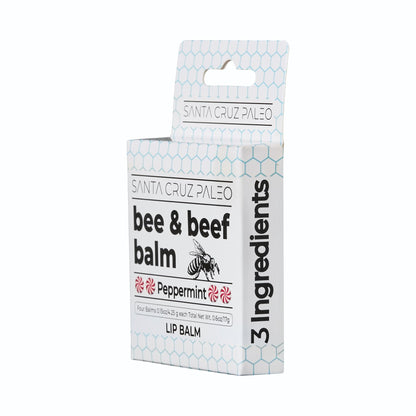 Santa Cruz Paleo Grass Fed Beef Tallow & Beeswax Lip Balm, 1 Pack, Beef Tallow for Skin Care Moisturizer, Hypoallergenic for Sensitive Skin, Long Lasting & Vitamin Rich, Unflavored