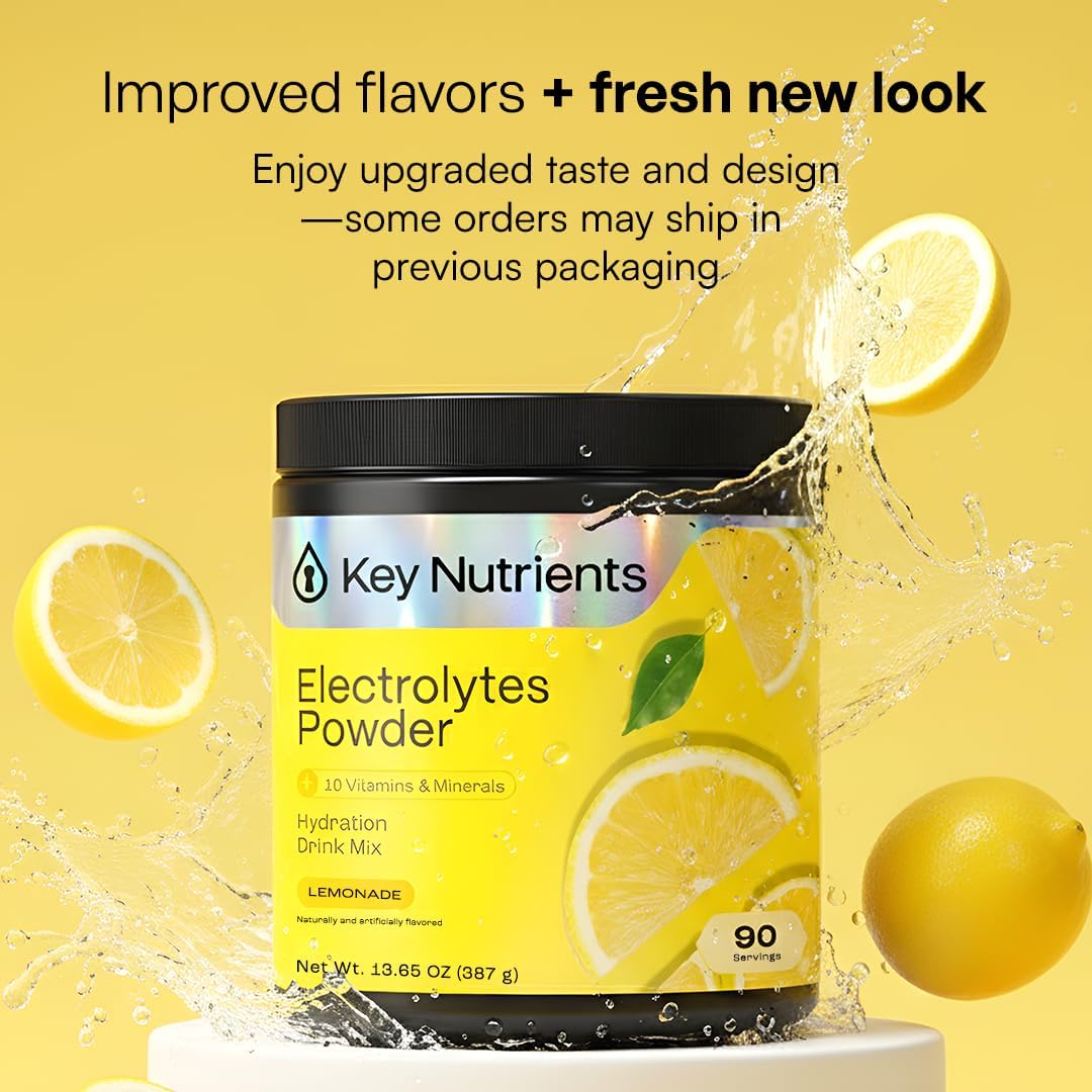 KEY NUTRIENTS Electrolytes Powder Lemonade 90 Servings + Peach Mango 90 Servings