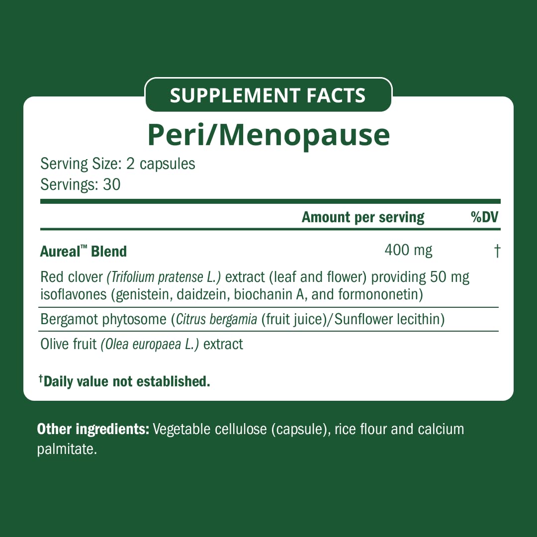 Semaine Peri/Meno Essentials - Menopause Supplements for Women, Perimenopause Supplements Women 40+ - Hot Flashes Menopause Relief*, Night Sweats, Mood, Sleep - 60 Vegan Capsules