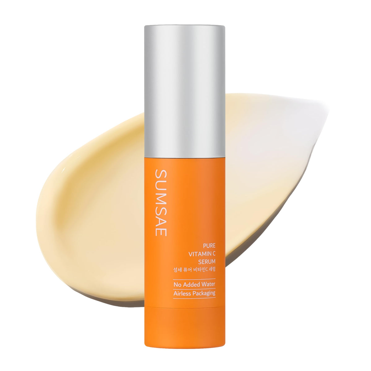 Suplement ​SUMSAE Pure Vitamin C Serum - Korean Skincare with Vitamin 10.5%, Waterless (No oxidation formula), Special Airless Pump, Brightening and Firming Skin - VelvetGlow USA